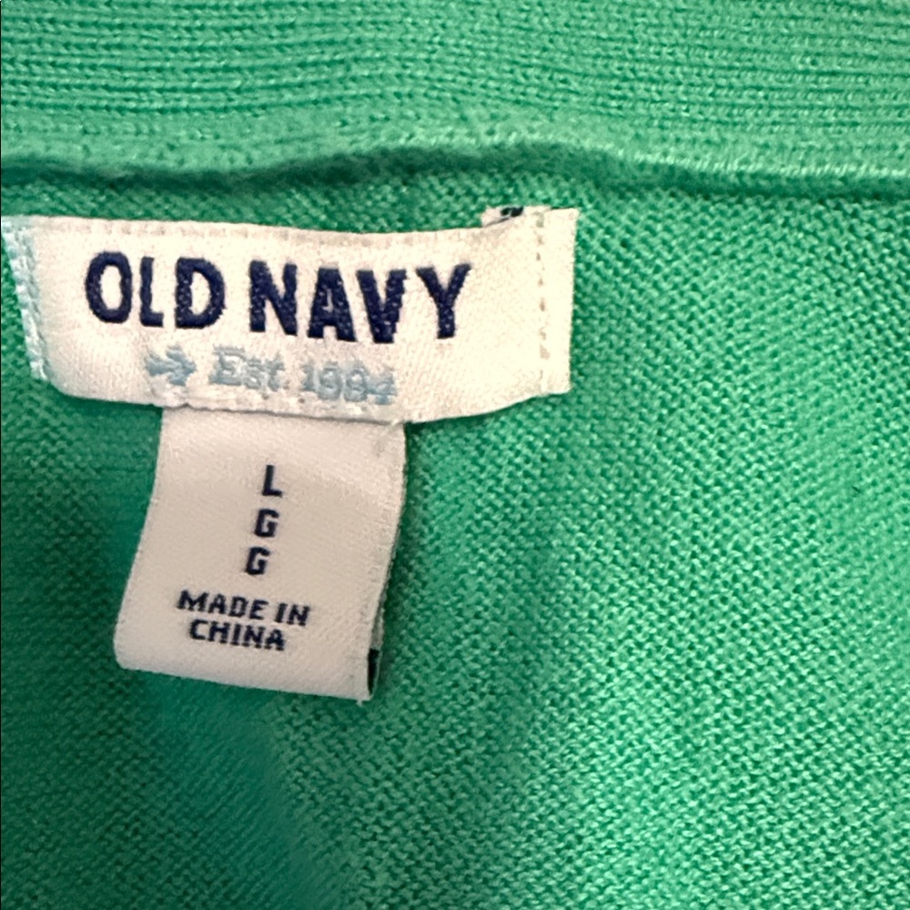 Old Navy Vibrant Green Women's Cardigan - Picture 2 of 3